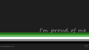 I'm proud of me - Aromantic flag