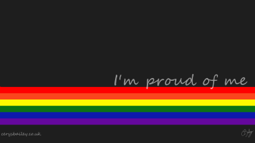 I'm proud of me - Gay flag