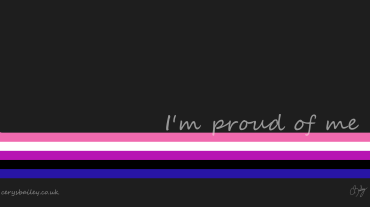 I'm proud of me - Genderfluid flag