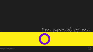 I\'m proud of me - Intersex flag