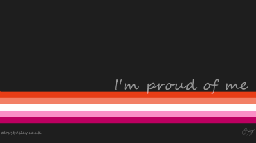 I'm proud of me - Lesbian flag